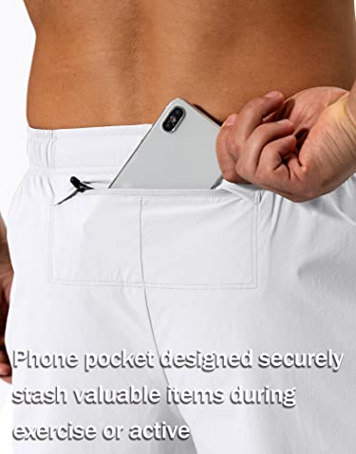 Image of Pudolla Men's Workout Athletic Pants Elastic Waist Jogging Running Pants for Men with Zipper Pockets