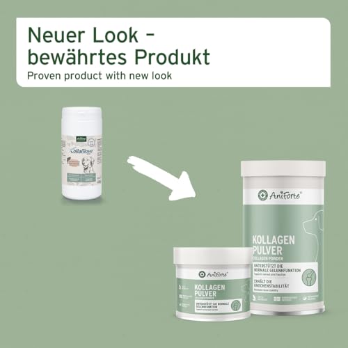 AniForte Marine Kollagen Gelenkpulver für Hunde CollaMove 250g – Fisch Collagen unterstützt Gelenke, Sehnen & Bänder – Naturprodukt für Gelenkfunktion & Agilität