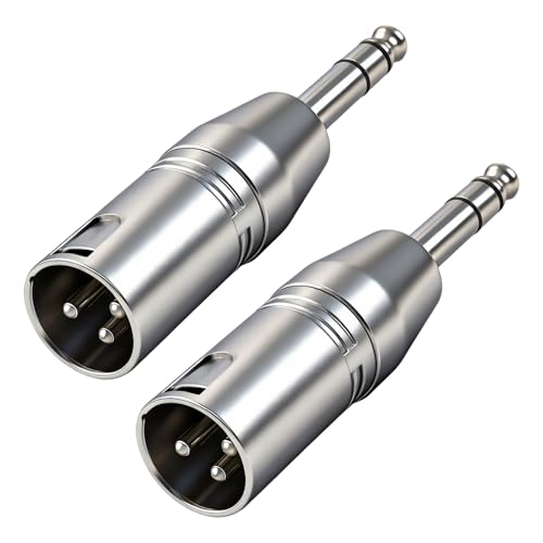 Adaptador 1/4" TRS a XLR macho, Pack 2 miniatura 1