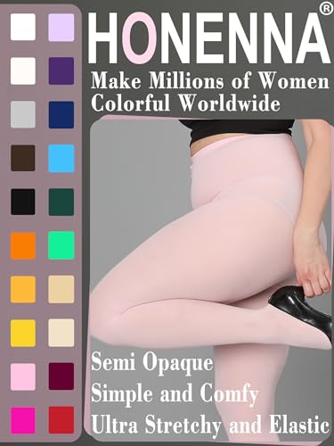 Image of HONENNA Queen Plus Size Tights Semi Opaque Control Top High Waist Stockings Nylons Pantyhose for Women 1X 2X 3X 4X 5X 6X
