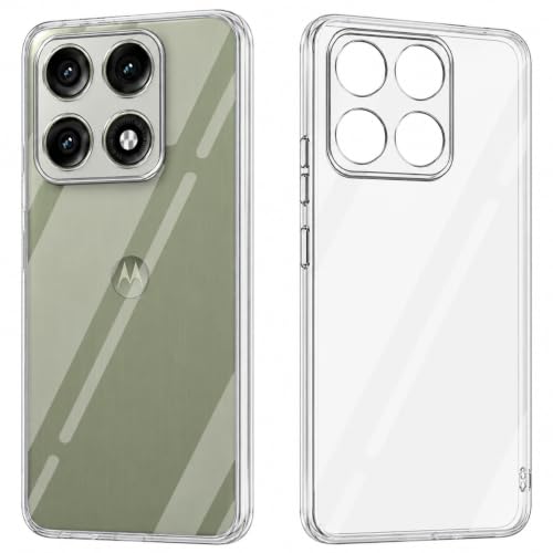 Image of Lifetime Anti-Yellow Clear Back Cover Case for Motorola Edge 70 Pro (Sleek Crystal Hard Back | Shockproof Protection with Camera Protection)
