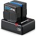 Produktbild Blumax 2X Akku kompatibel mit GoPro Hero 3+ AHDBT-301 1180mAh + Mini Dual-Ladegerät kompatibel mit GoPro Hero 3+ Dual Charger für 2 Akkus gleichzeitig Laden