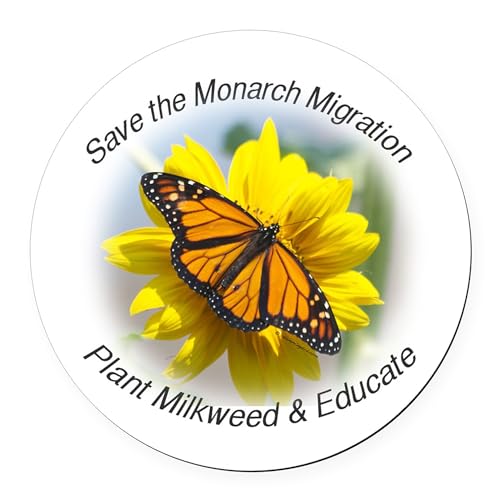 CafePress Save The Monarch Round Car Magnet, Magnetic Bumper Display
