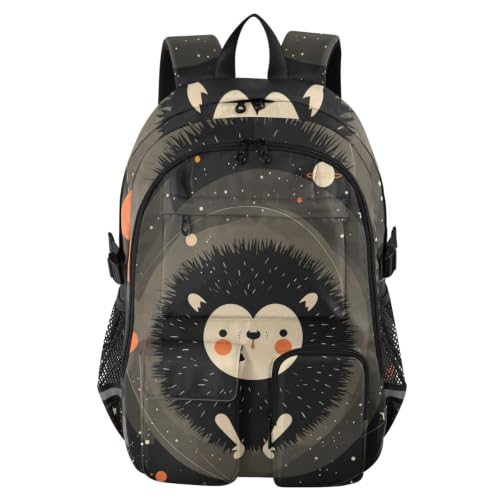 Mochila de negocios espaciosa de 17.5 pulgadas negra tipo bookbag para portátiles y trabajo