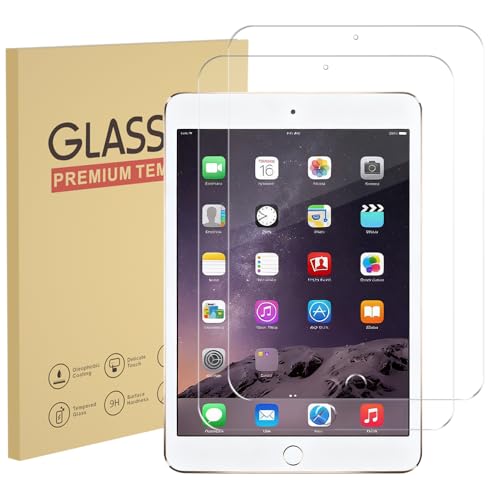 HYGAMOCC Design for Apple iPad mini 1 2 3 (Not mini 4/5/6) Tempered Glass Screen Protector, Anti Scratch, Bubble Free,High Definition（2 Pack）