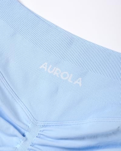 Image of AUROLA Influence Workout Shorts for Women,2.5 3.5 4.5 5.5 6.5 No Roll Up Squat Proof Scrunch Seamless Compression Gym Short