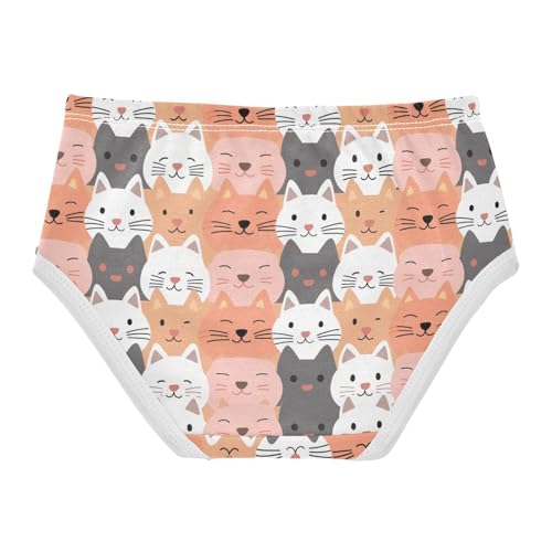 Wusikd Cute Cats Girls' Underwear Cotton Girls Briefs Soft Toddler Underwear 2T2