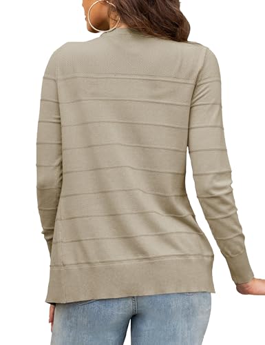 Othyroce Women's Cardigans V Neck Button Down Long Sleeve Knit Open Front Sweater4