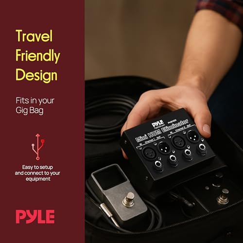 Image of PYLE-PRO PHE400 Hum /Noise Eliminator 2-Channel Box with TRS Phone and XLR Inputs /Outputs