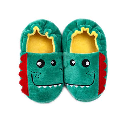 Orbgons Zapatillas de algodón cálido de Dibujos Animados de Invierno para niños, Zapatillas para niños pequeños, Zapatos cálidos de Suela Blanda con Dibujos Animados para bebés (Mint Green, 5) Cover