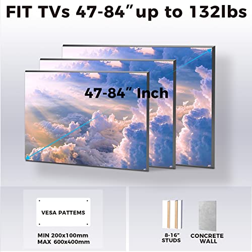 Weatherproof-Outdoor-TV-Mount-for-47-84-inch-TV-Full-Motion-TV-Wall-Mount-TV-Bracket-with-Smooth-Swivel-Tilt-Extension-Leveling-Hold-TV-up-to-132lbs-Max-VESA-600x400mm-by-USX-STAR
