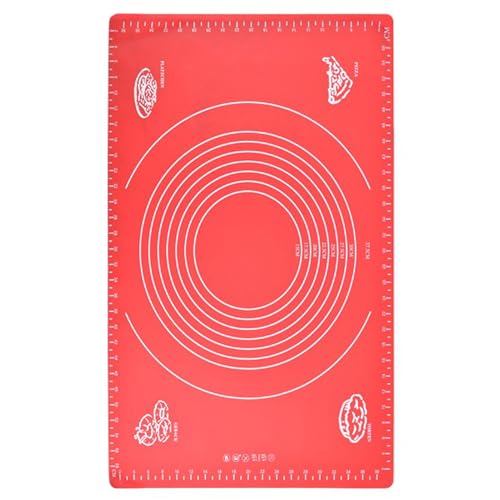 Alfombrilla de silicona para repostería, almohadilla antiadherente con medición para enrollar , suministros para hornear para encimera, accesorios de cocina para galletas, pastelería, fondant