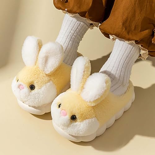 Toddler Bunny Slippers Kids Cute Animal Cartoon Fuzzy Shoes Girls Boys Warm Fleece Winter Household Slippers3