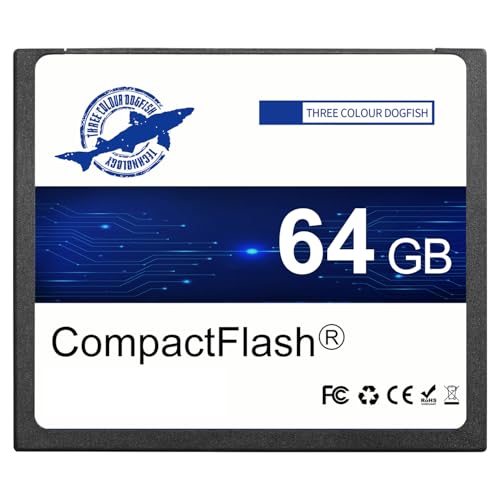 Dogfish Compact Flash Memory Card 64GB 400X FAT32 CF Cards for Vintage Digital Camera