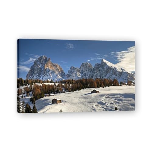 Tableau Paysage Hiver pour Salon Moderne Toile Montagne Enneigée Décoration Murale Chambre