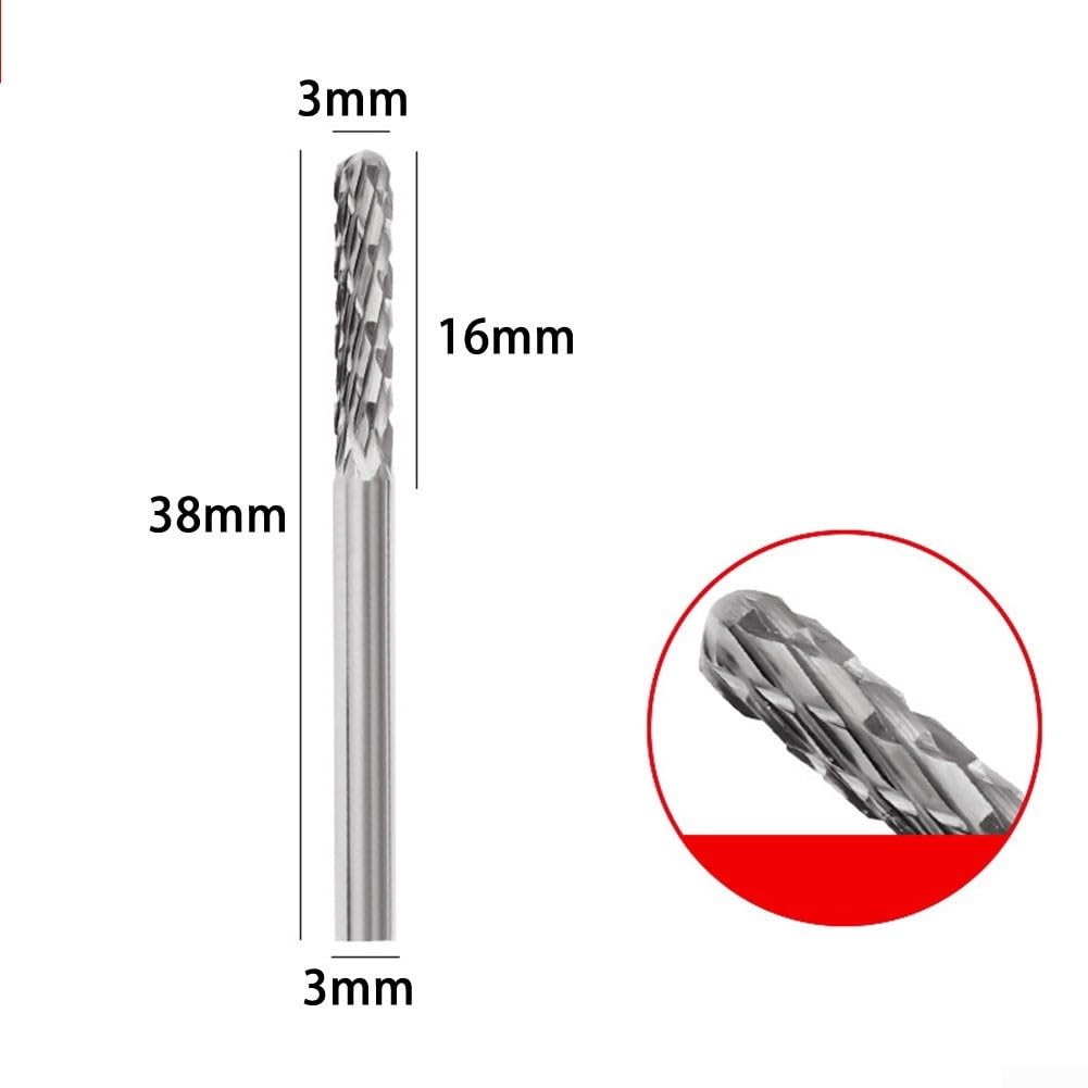20-teiliges Rotary Burr Set – Fräser Mit 3 Mm Schaft Aus Wolframstahl Für Holz & Metall