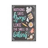 KJHG Kitchen Poster RBWSmell of Baking Canvas Art Poster and Wall Art Picture Print Modern Family Be