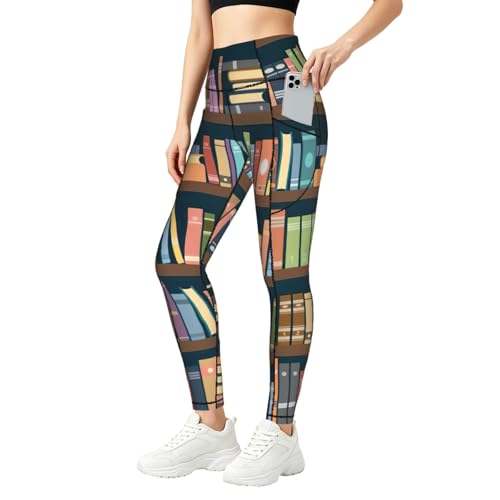 Legging de sport avec poches femme taille haute pantalon de fitness imprimé