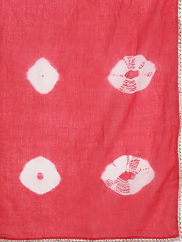 Image of ishin Women's Cotton Blend Embroidered Anarkali Kurta set with Trouser & Dupatta