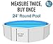 Smartline Crystal Tile 24-Foot Round Liner | UniBead Style | 54-Inch Wall Height | 25 Gauge Virgin Vinyl Material | Strong and Durable Liners | Designed for Steel Sided Above-Ground Swimming Pools