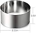 ONEDONE Cake Ring Molds Stainless Steel Ring Molds for Cooking Pastry Rings Cake Mousse Mold with Pusher,3.15in Diameter, Set of 6, Mother's Day Gift