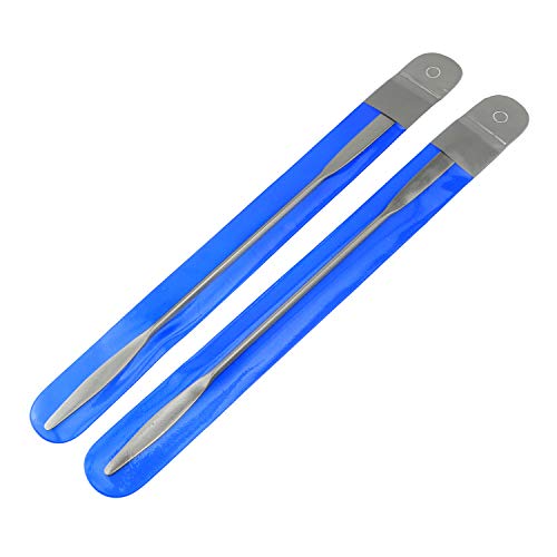 Maxmoral Stainless Steel Lab Laboratory Mini Double-Ended Spatula Semi-Micro Shovel Tapered Arrow End Flat Ends 50 Mm X 9 Mm #TOP4