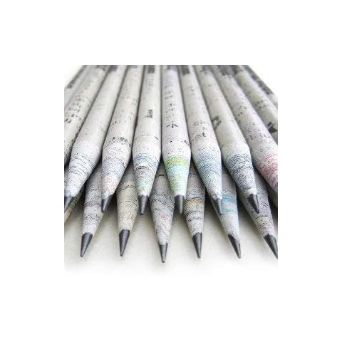Yuktha Eco Friendly Paper Pencils, Pack of 25 Recycled Newspaper Pencils Cover