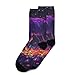 SyXIOP Purple Wolf Fashion warm crew socks running casual wicking white socks men (2-Pair)