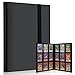 Lictin Álbum de para Cartas-Álbum de para Cartas coleccionista Negro para 396 Cartas 22 Paginas Transparente e impermeable Para Tarjetas de Tamaño Estándar(Negro)
