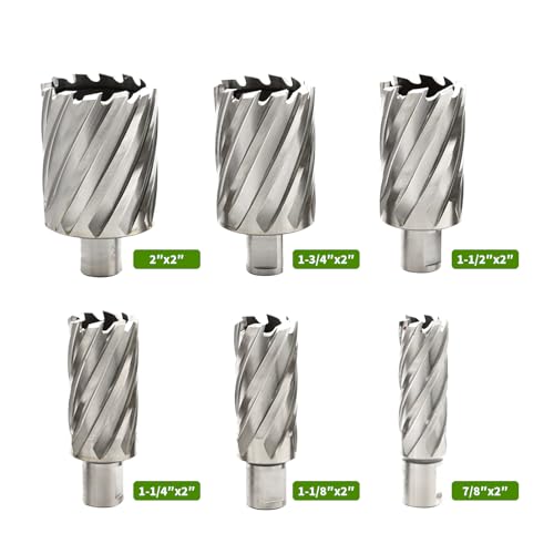 Yunnergo NE-579032-842790-ER Hss Annular Cutter Set 13Pcs 7/16 Inch To 1-1/16 Inch Cutting Diameter thumb #2