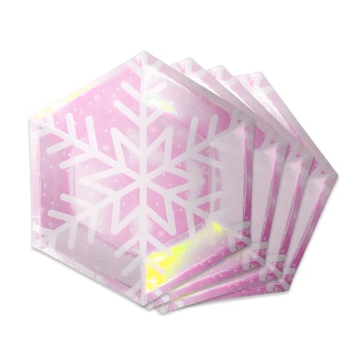 Assiettes jetables rose irisé bleu solides sans corvée de vaisselle - 6