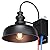 LEONLITE Outdoor Gooseneck Barn Light with GFCI Outlet, Dusk to Dawn, 11 Inch Farmhouse Exterior Wall Sconce, E26 Base, Black Wall Lantern for Porch, Entryway, Garage, Patio, UL Listed