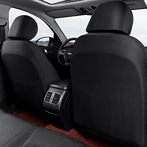 GIANT PANDA Front Car Seat Covers, Bucket Seat Covers, Leather Low Back Auto Seat Covers for Cars, Trucks, Jeep, Van, SUV, Pickup, Airbag Compatible (Black) - Image 6