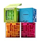 4-Pack Trekbest Money Maze Puzzle Boxes - Fun and Educational Brain Teasers for Kids and Adults for Holidays, Birthdays