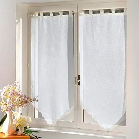 DOUCEUR D'INTERIEUR - Visillo Pompon Presilla 60x160cm Blanco Cover