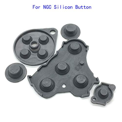 YANHAO [Piezas de Videojuegos] 6 Juegos for Nintendo Gamecube NGC Controller Reemplazos de Almohadilla de botón de Silicona conductiva [Reemplazar]
