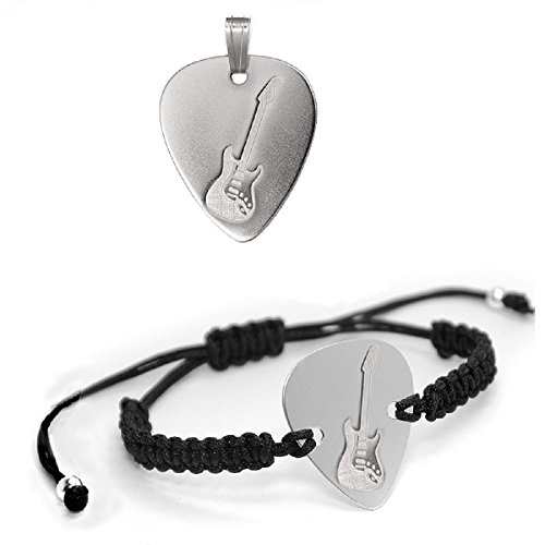 PÚASdePLATA. Lot de médiator de guitare et bracelet macramé avec médiator Col. Anilla Púa Fender Strato Macramé Noir - Les Beatles, Paul McCartney, John Lennon, RIngo Starr, George Harrison PÚASdePLATA. Lot de médiator de guitare et bracelet macramé avec médiator Col. Anilla Púa Fender Strato Macramé Noir