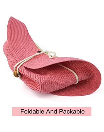 Sombrero Fedora de Paja para Mujer, Verano, Playa, UV UPF50+ miniatura 6