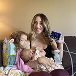 Bellababy Electric Breast Pump Portable, Double Breast Pump 4 Modes & 9 Levels Efficient Suction, Touch Control LED Timer Display Rechargeable, Comes with 21mm, 24mm, 27mm Flanges and Milk storage Bags
