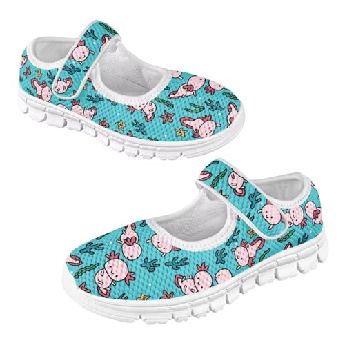 Binienty Girls Animal Mary Jane Sneakers Custaom Cute Slip On School Dress Up Flats Shoes