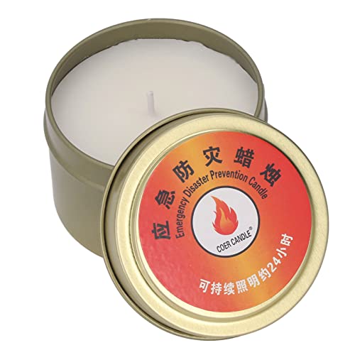 Emergency Candle, Survival Candles Windproof Bright Outdoor Candle 24 Hours Long Burning Camping Candle Candles for Power Outages for Survival, Camping, Blackout (Gold)