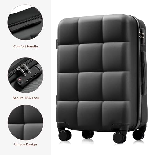 Image of Luggage Sets 4 Piece, Hardside Suitcase with TSA Lock and Cup Holder