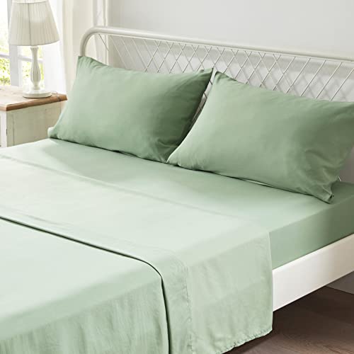 Anluoer Queen Comforter Set, Sage Green Tufted Bed In A Bag 7 Pieces With Comforters And Sheets, All Season Bedding Sets With 1 Comforter, 2 Pillowshams, 2 Pillowcases, 1 Flat Sheet, 1 Fitted Sheet #TOP5