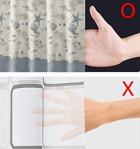 Rideau de douche résistant à la moisissure et imperméable en tissu polyester long - 6