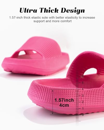 OLDSH Cloud Slides for Women and Men，Thick Sole House and Outdoor Slippers, EVA Non-Slip House Slippers, Home Bedroom Shower Trendy Clud Slippers.2