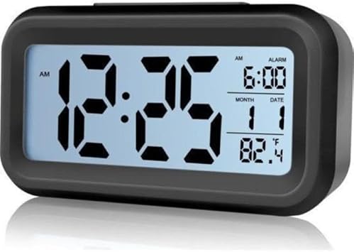 Ak ll  Dijital Saat Lcd I kl  Sens rl  Termometreli Alarml  Dijital Masa Saati+Pil Hediyeli