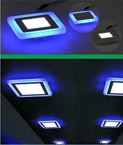 Galaxy 12SFBW-1 12 Watts Surface Light, Blue & White, Square , Metal