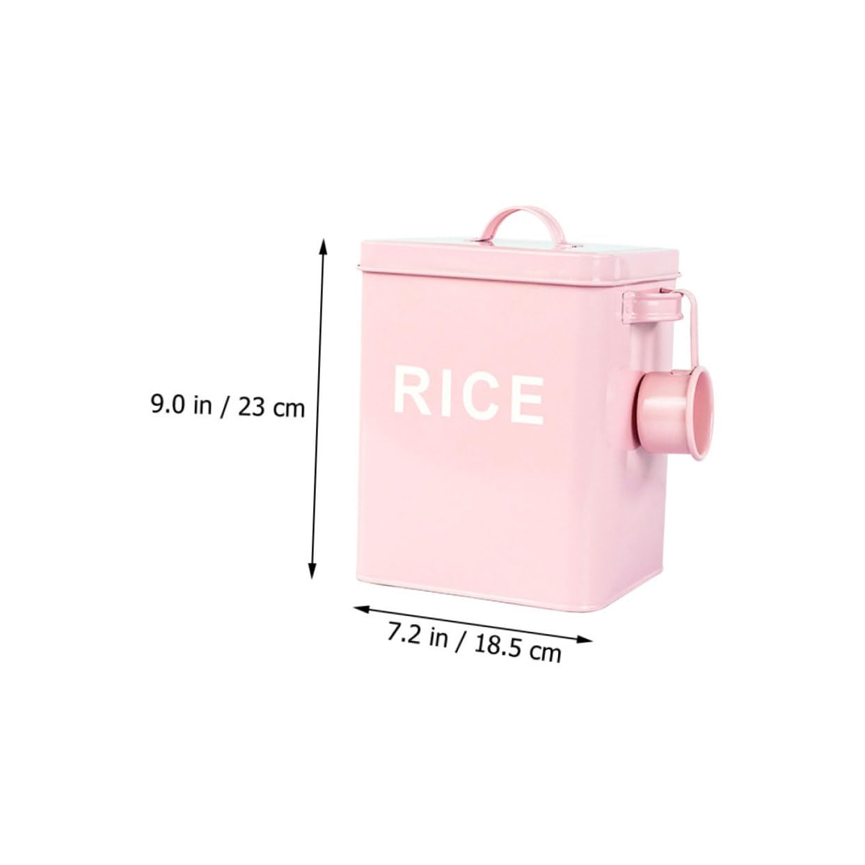 Yardwe 1pc Grain Storage Barrel Pet Food Storage Container for Insulated Feeding Feeder À Wet Airtight Storage Bin with Lid Damp- Cat Food Barrel Kitchen Rice Bucket Pink Iron Sheet