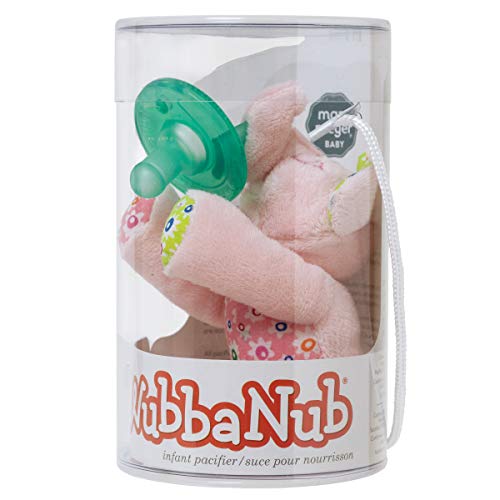 Mary Meyer WubbaNub Soft Toy and Infant Pacifier, Ella Bella Elephant