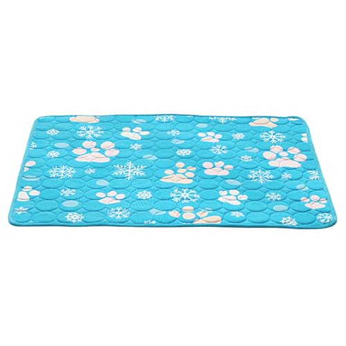 Vwuuya 犬用冷却マット | ペット用滑り止め付きひんやり素材パッド | 折り畳み可能 60x50cm 屋内・屋外兼用 ペット保冷マット